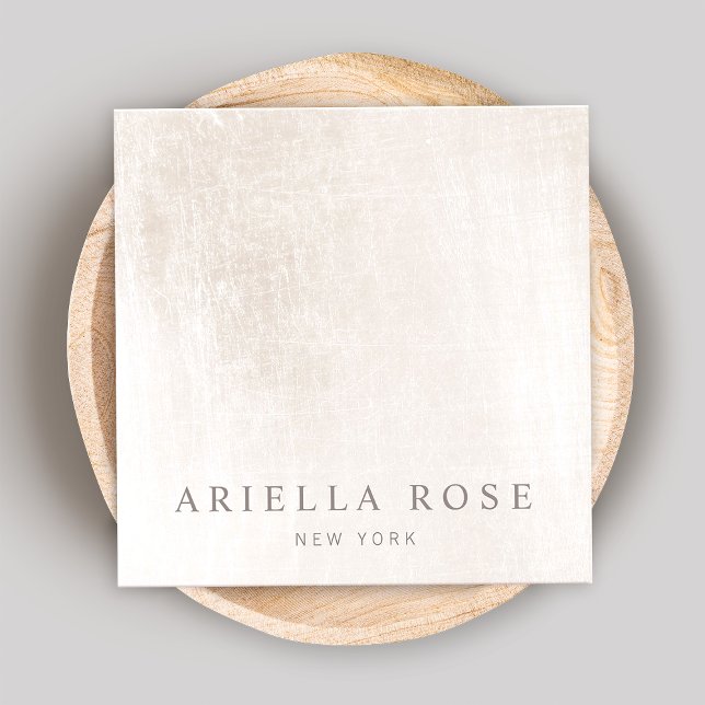 Cartão De Visita Quadrado Simples Elegante Esmagado Brancos de Mármore Profi (Criador carregado)