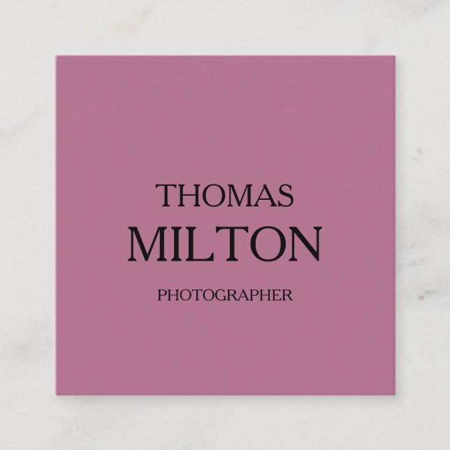 Cartão De Visita Quadrado Simples Elegante Mínimo de Código QR Moderno Quadr (Frente)