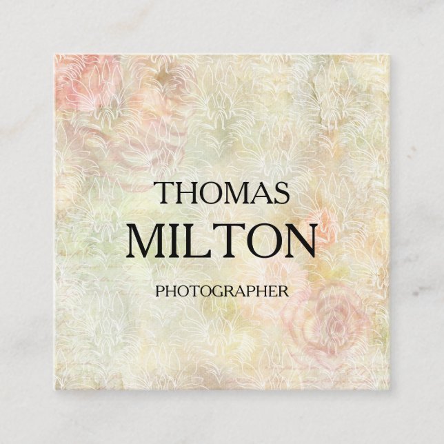 Cartão De Visita Quadrado Simples Elegante Mínimo de Código QR Moderno Quadr (Frente)