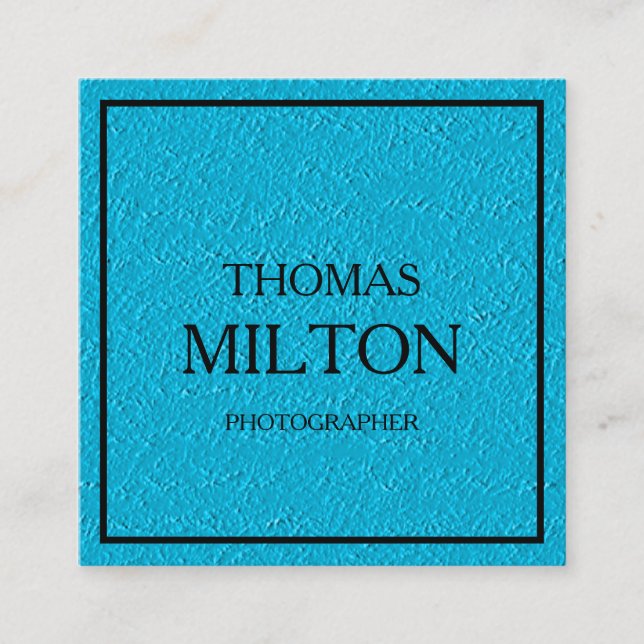 Cartão De Visita Quadrado Simples Elegante Mínimo de Código QR Moderno Quadr (Frente)