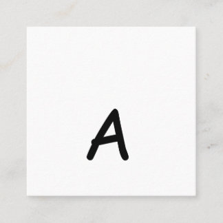 Cartão De Visita Quadrado simples monograma minimalista moderno elegante bra