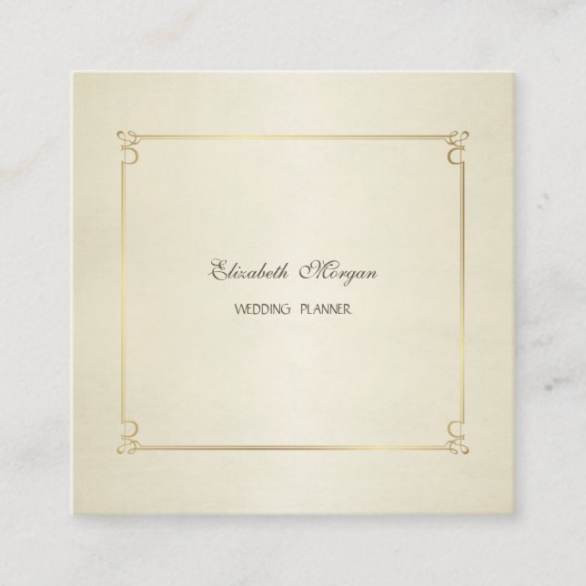 Cartão De Visita Quadrado Simples Na moda moderno elegante (Frente)
