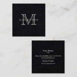 Cartão De Visita Quadrado Simplesmente Personalize O Monograma De Ti