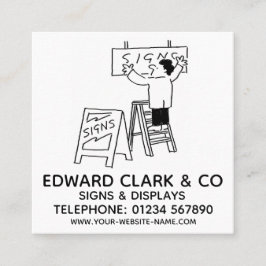 Cartão De Visita Quadrado Sinais e telas