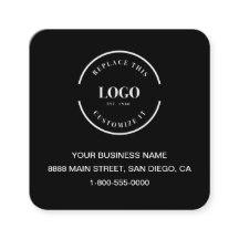 Site de logotipo personalizado de preto moderno qu