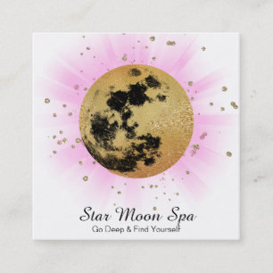Cartão De Visita Quadrado *~* Sky Cosmos Uniformes Stars Lua Lunar