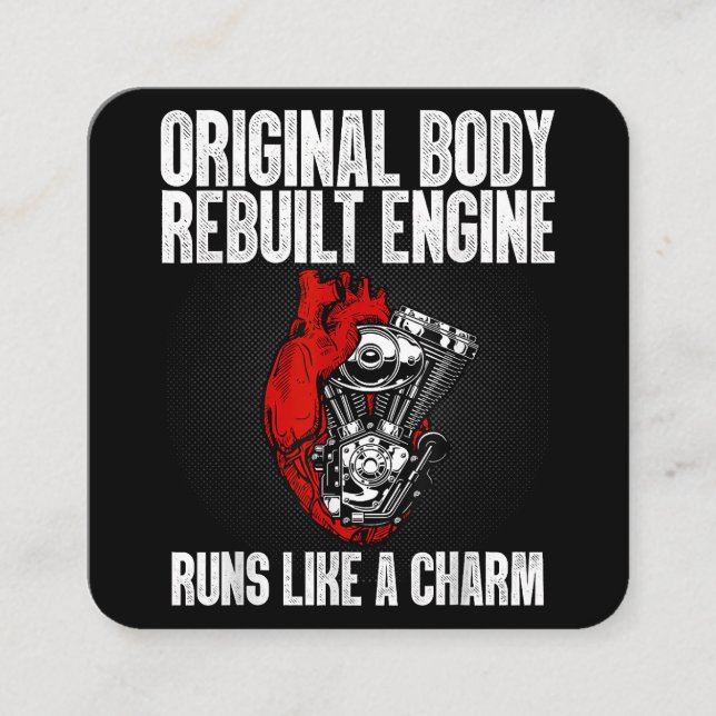 Cartão De Visita Quadrado Sobrevivente de Recuperação de Cirurgia Funcional  (Frente)