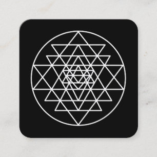 Cartão De Visita Quadrado Sri Yantra