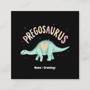 Cartão De Visita Quadrado Sun's Out Groovy Pregosaurus Engraçado Dino