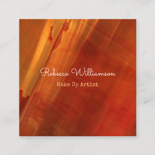 Cartão De Visita Quadrado Suportes Dourados de Abstrato de metal de cobre ex (Frente)