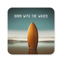 Surfboard De Madeira Em Ocean Beach