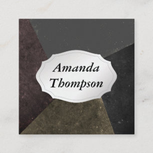 Cartão De Visita Quadrado Tabuleiro multifacetado