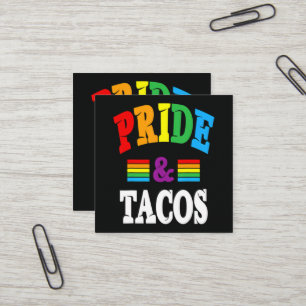 Cartão De Visita Quadrado Tacos Orgulho Lgbt