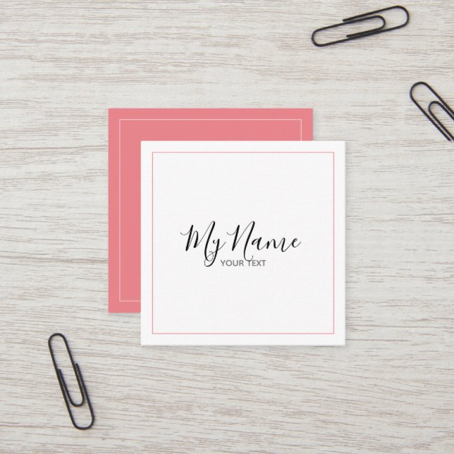 Cartão De Visita Quadrado Tarjeta de visita cuadrado (Frente/Verso In Situ)