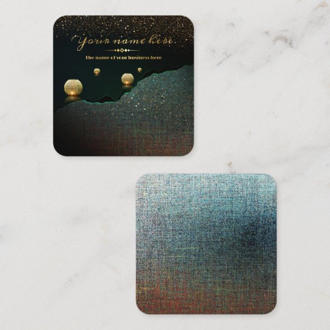 Cartão De Visita Quadrado TARJETA DE VISITA negocio (Frente/Verso)