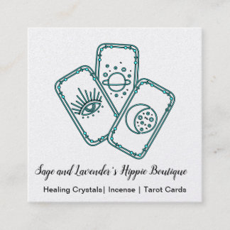 Cartão De Visita Quadrado Tarot Cards