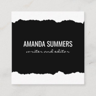 Cartão De Visita Quadrado Tecido com dificuldades