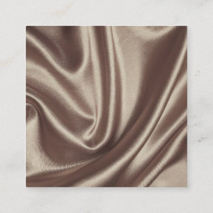 Cartão De Visita Quadrado Tecido de seda castanho claro