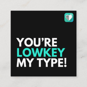 Cartão De Visita Quadrado Tecla Lowkey My Type