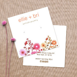 Cartão De Visita Quadrado Tela bonito cor-de-rosa com gravação a ouvir