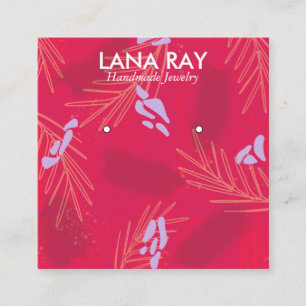 Cartão De Visita Quadrado Tela Botânica Moderna