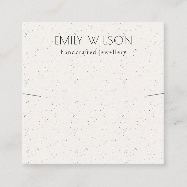 Cartão De Visita Quadrado Tela de Banda de Colar de Textura Branca Suave (Frente)