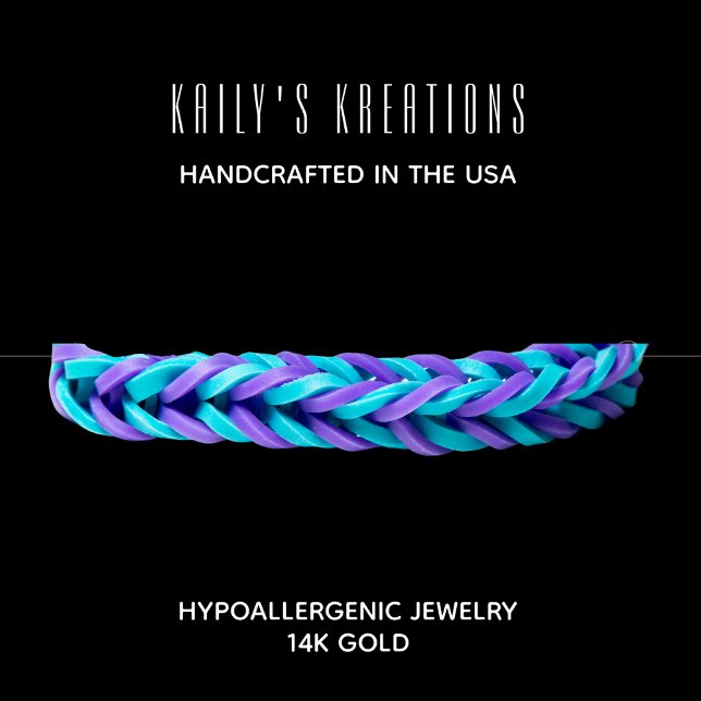 Cartão De Visita Quadrado Tela de bracelete moderna - Preto - Branco (Criador carregado)