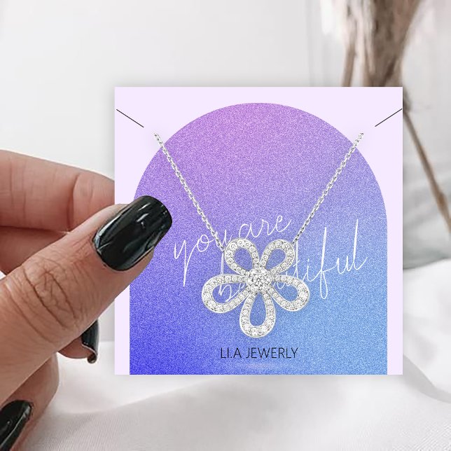 Cartão De Visita Quadrado Tela de Colar de Jogo Moderna com Glitter (Criador carregado)