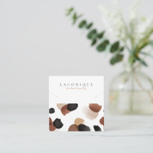 Cartão De Visita Quadrado Tela de Joias ABSTRATO Leopardo