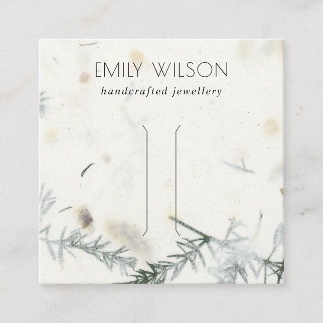 Cartão De Visita Quadrado Tela do clipe de cabelo de textura de papel feito  (Frente)