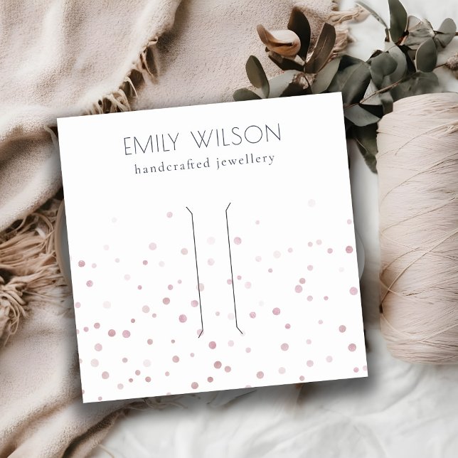 Cartão De Visita Quadrado Tela do Clipe do Cabelo do Confetti de Aquarela de (Criador carregado)