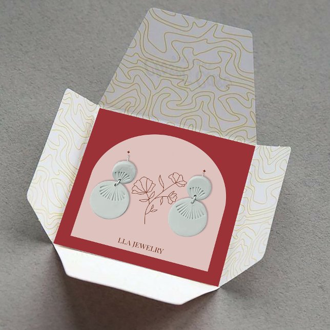 Cartão De Visita Quadrado Tela Mínima de Arcos Feitos à Mão - Alças (Criador carregado)