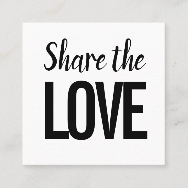 Cartão De Visita Quadrado Tendência moderna consulte um amigo/cartão de refe (Frente)