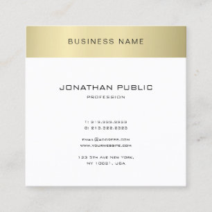 Cartão De Visita Quadrado Tendência moderna de aparência simples e elegante