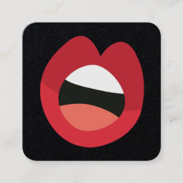 Cartão De Visita Quadrado Terapia de fala