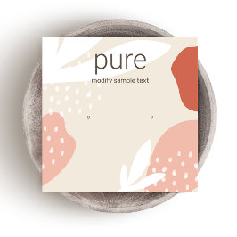 Cartão De Visita Quadrado Terracotta Stud Earring Jewelry