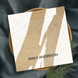 CARTÃO DE VISITA QUADRADO TEXTO DE CERÂMICA DE ARTE GEOMÉTRICA MODERNA ABSTR