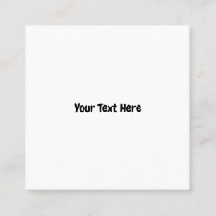 Cartão De Visita Quadrado Texto Personalizado