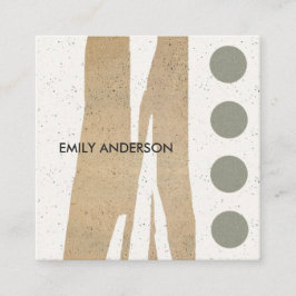 CARTÃO DE VISITA QUADRADO TEXTURA CERAMICA DE ARTE GEOMÉTRICA MODERNA ABSTRA