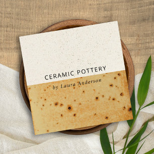CARTÃO DE VISITA QUADRADO TEXTURA DE ESPECKLED DE VIDRO DE POTÉRIA CERAMICA