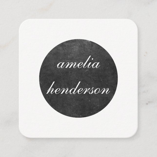 Cartão De Visita Quadrado textura química das cinzas (Frente)