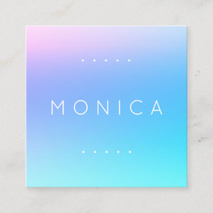 Cartão De Visita Quadrado Tom de seda dos azul-céu