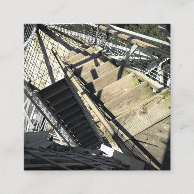 Cartão De Visita Quadrado torre de barbear em primaveras de eureka (Frente)