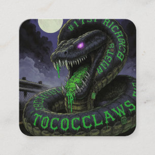 Cartão De Visita Quadrado Toxocclaws Richards Serpente - Gotejamento Tóxico
