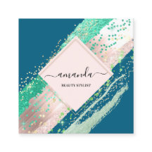 Traços do Teal do Logotipo de Makeup da Beleza Pro