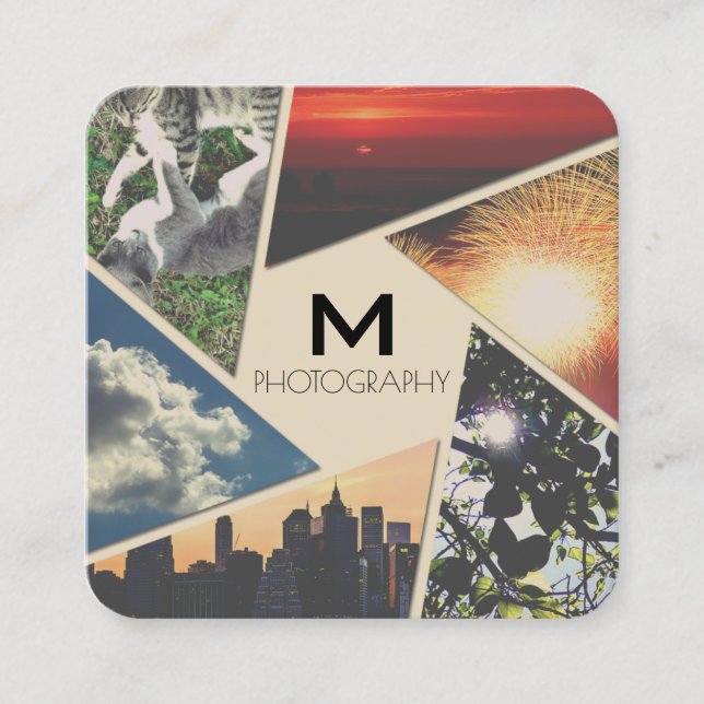 Cartão De Visita Quadrado Traingles geométricos das formas da lente (Frente)