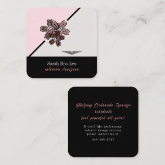 Cartão De Visita Quadrado Tranquil Cherry Blossom Business Card