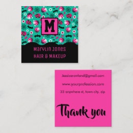 CARTÃO DE VISITA QUADRADO TRATADOS FALSOS HALLOWEEN