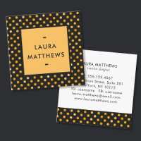 Trendy Modern Dourado Black Dot Design Professiona