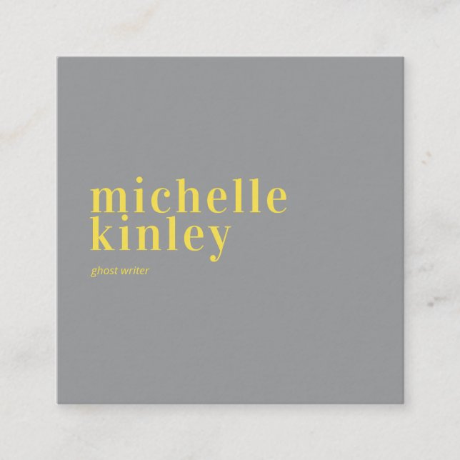 Cartão De Visita Quadrado Trendy moderna rede de cinzas profissionais (Frente)
